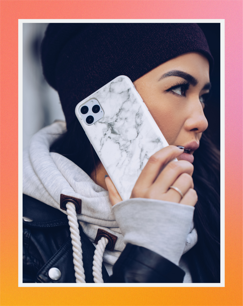 White Polished Marble iPhone Case