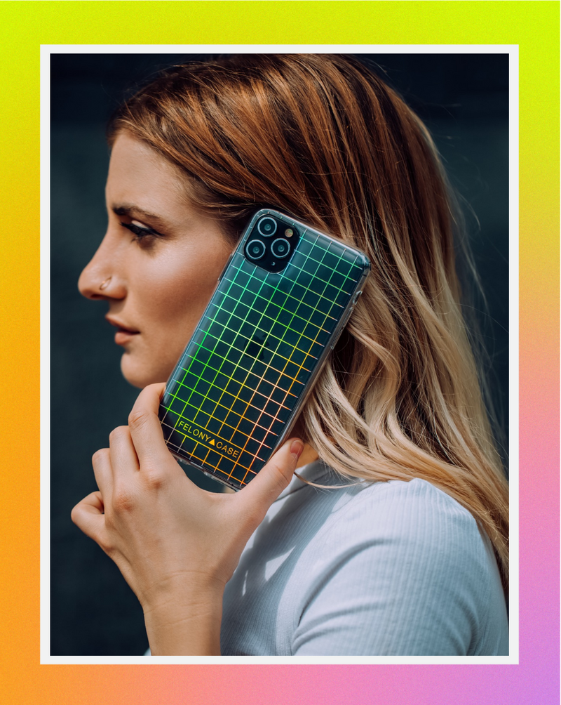 Holographic Grid iPhone Case