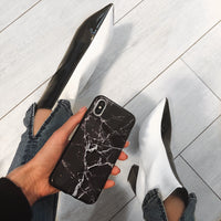 Black Polished Marble iPhone Case