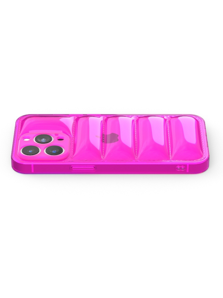 Neon Pink Puffer iPhone Case