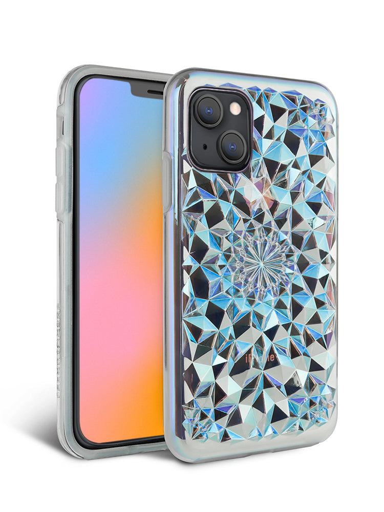 Clear Cosmic Holographic Kaleidoscope iPhone Case