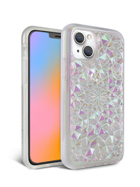 Clear Cosmic Holographic Kaleidoscope iPhone Case