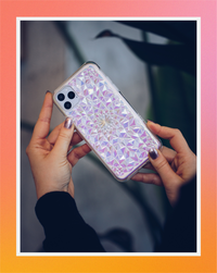 Clear Cosmic Holographic Kaleidoscope iPhone Case