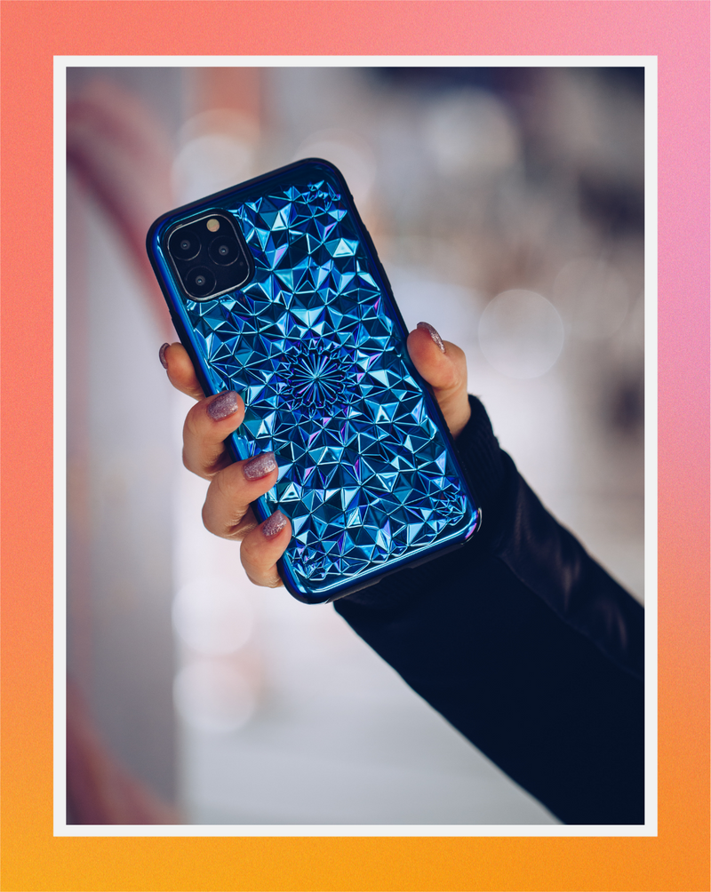 Cosmic Holographic Kaleidoscope iPhone Case