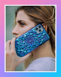 Cosmic Holographic Kaleidoscope iPhone Case