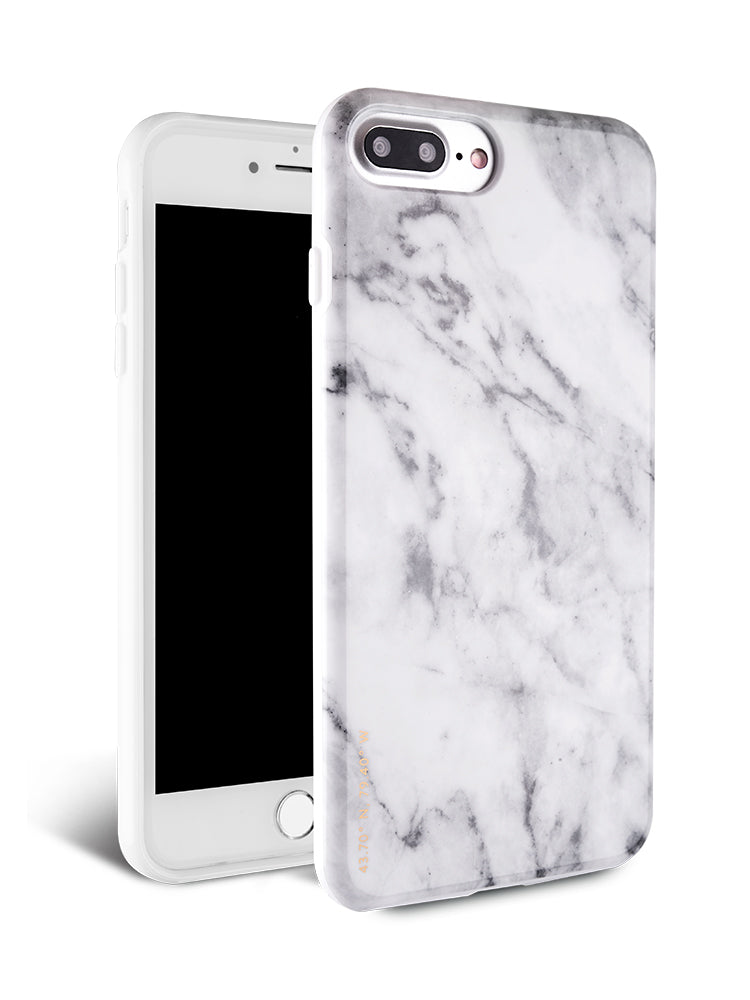 White Polished Marble iPhone Case