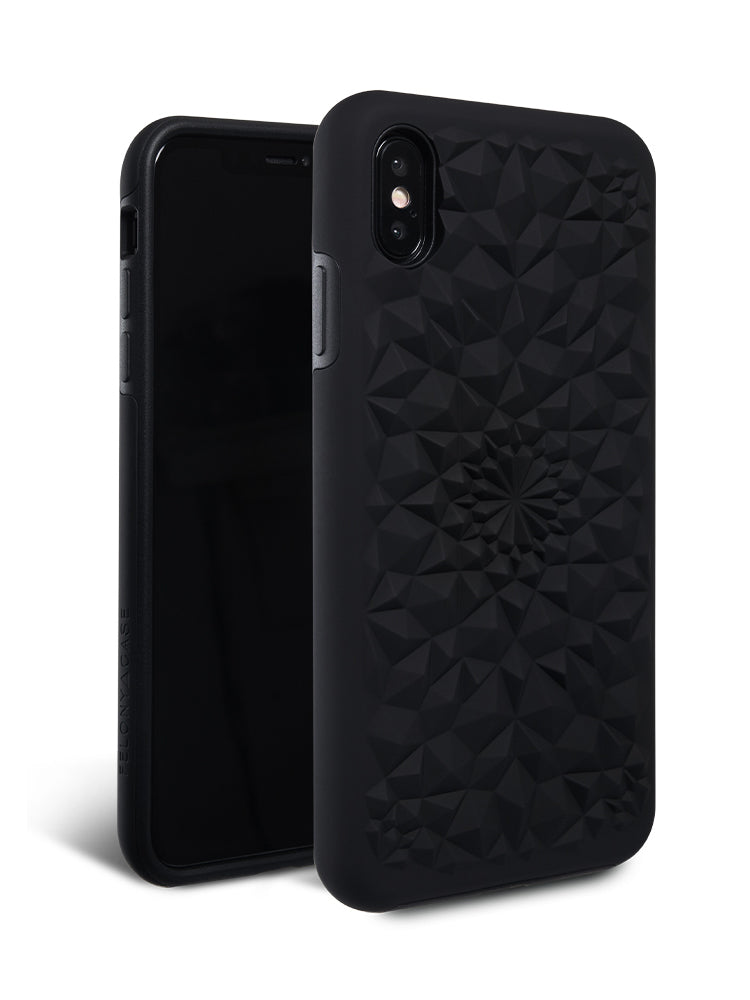 Matte Black Kaleidoscope iPhone Case