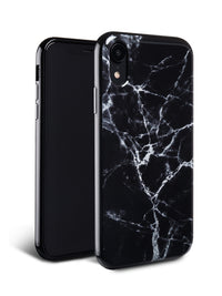 Black Polished Marble iPhone Case