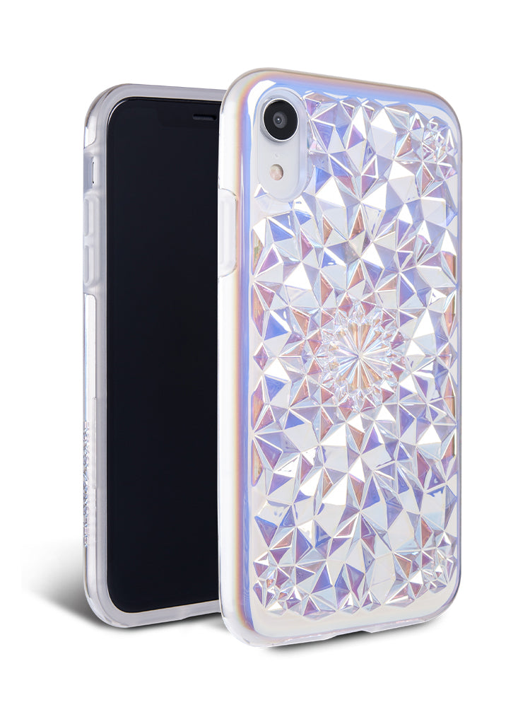 Clear Cosmic Holographic Kaleidoscope iPhone Case