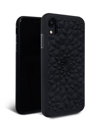 Matte Black Kaleidoscope iPhone Case