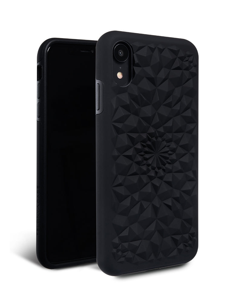 Matte Black Kaleidoscope iPhone Case