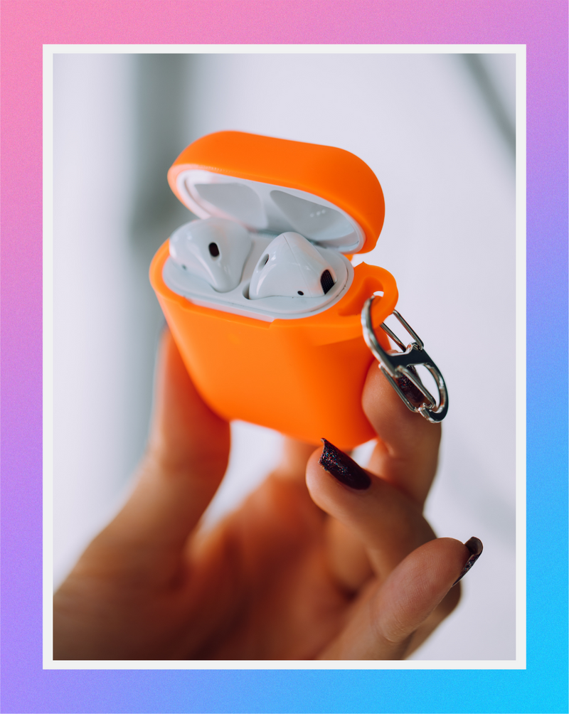 Neon Orange AirPods Case