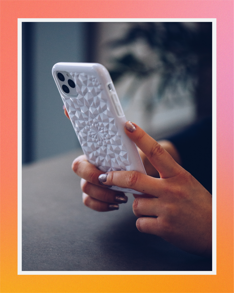Gloss White Kaleidoscope iPhone Case