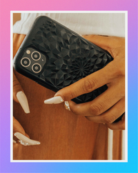 Matte Black Kaleidoscope iPhone Case