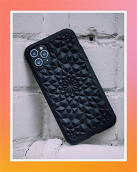 Matte Black Kaleidoscope iPhone Case