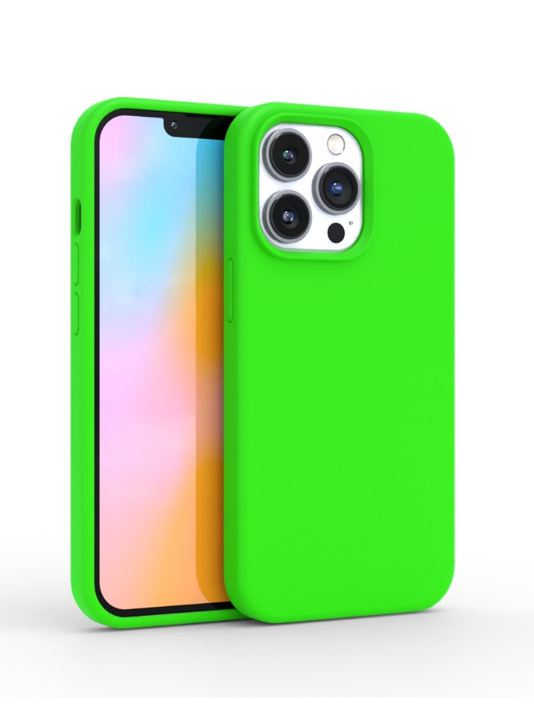Felony Case - iPhone 12 Pro Max Case - Neon Green Silicone Phone Cover | Liquid Silicone with Anti-Scratch Microfiber lining, 360° Shockproof