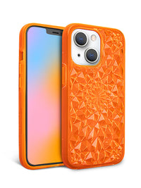 Neon Orange Kaleidoscope iPhone Case
