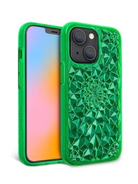 Neon Green Kaleidoscope iPhone Case