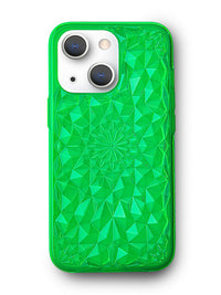 Neon Green Kaleidoscope iPhone Case