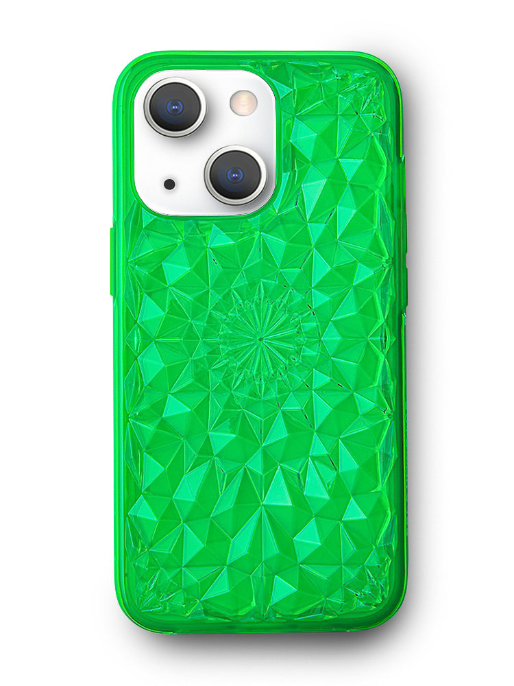 Neon Green Kaleidoscope iPhone Case