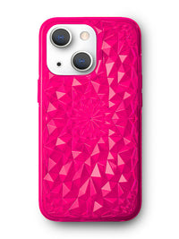 Neon Pink Kaleidoscope iPhone Case