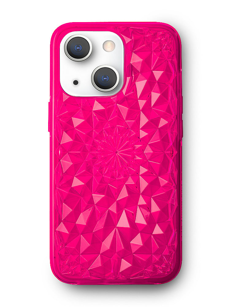 Neon Pink Kaleidoscope iPhone Case