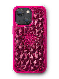 Neon Pink Kaleidoscope iPhone Case