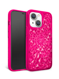 Neon Pink Kaleidoscope iPhone Case