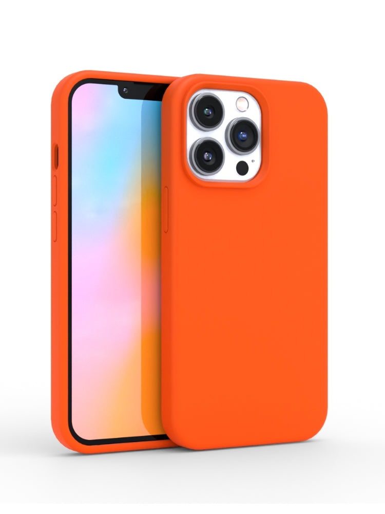 Felony Case - iPhone 12 and iPhone 12 Pro Case - Neon Orange Silicone Phone Cover | Wireless Charging Compatible, 360 Shockproof Protective Case for