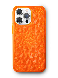 Neon Orange Kaleidoscope iPhone Case