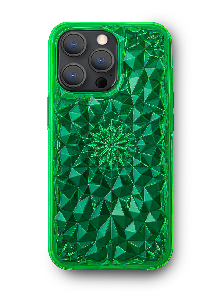 Neon Green Kaleidoscope iPhone Case