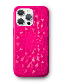 Neon Pink Kaleidoscope iPhone Case