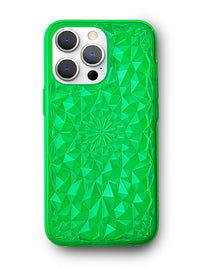 Neon Green Kaleidoscope iPhone Case