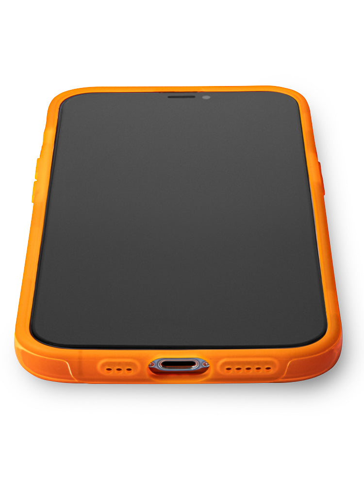 Neon Orange Kaleidoscope iPhone Case