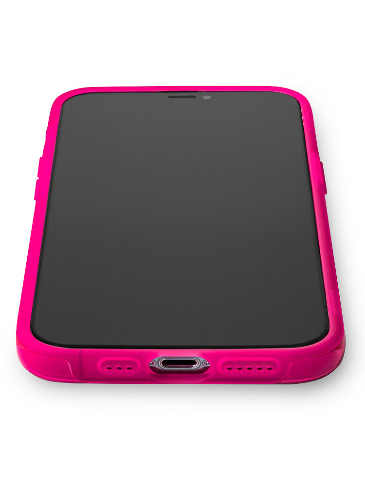 Neon Pink Kaleidoscope iPhone Case
