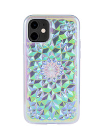 Clear Cosmic Holographic Kaleidoscope iPhone Case