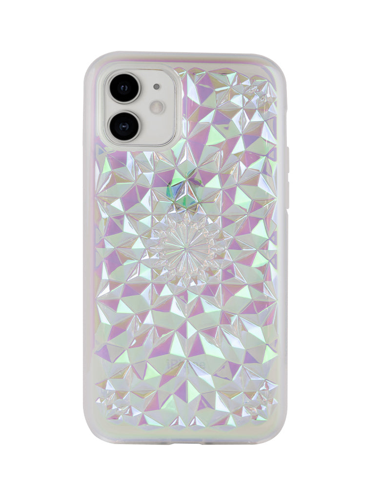 Clear Cosmic Holographic Kaleidoscope iPhone Case
