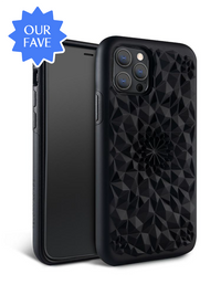Matte Black Kaleidoscope iPhone Case