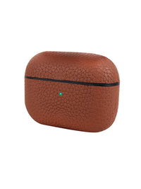 Brown Pebbled Leather AirPods Case