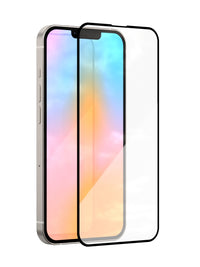 Close-up image of a premium screen protector designed for iPhone 17 Pro Max,, iPhone 16 Pro Max, iPhone 15 Pro Max, and iPhone 14 Pro Max. The ultra-clear tempered glass fits edge-to-edge across the display, showcasing a slim profile, rounded edges, and anti-scratch coating. Light reflections emphasize its bubble-free, crystal-clear surface, highlighting smooth touch sensitivity and flawless full-screen protection for all compatible iPhone models.