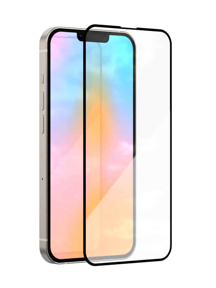 Close-up image of a premium screen protector designed for iPhone 17 Pro Max,, iPhone 16 Pro Max, iPhone 15 Pro Max, and iPhone 14 Pro Max. The ultra-clear tempered glass fits edge-to-edge across the display, showcasing a slim profile, rounded edges, and anti-scratch coating. Light reflections emphasize its bubble-free, crystal-clear surface, highlighting smooth touch sensitivity and flawless full-screen protection for all compatible iPhone models.