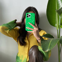 Neon Green Kaleidoscope iPhone Case