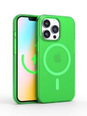 Neon Green Crystal Clear iPhone Case