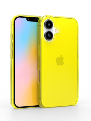 Neon Yellow Crystal Clear iPhone Case