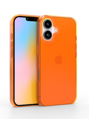 Neon Orange Crystal Clear iPhone Case