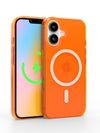 Neon Orange Crystal Clear iPhone Case