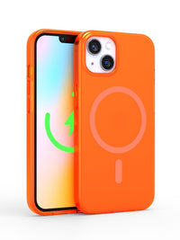 Neon Orange Crystal Clear iPhone Case