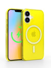 Neon Yellow Crystal Clear iPhone Case