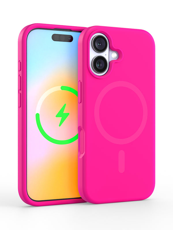 Neon Pink Silicone iPhone Case