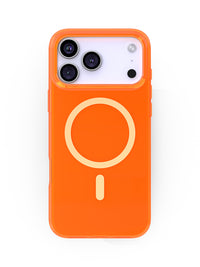 Neon Orange Crystal Clear iPhone Case